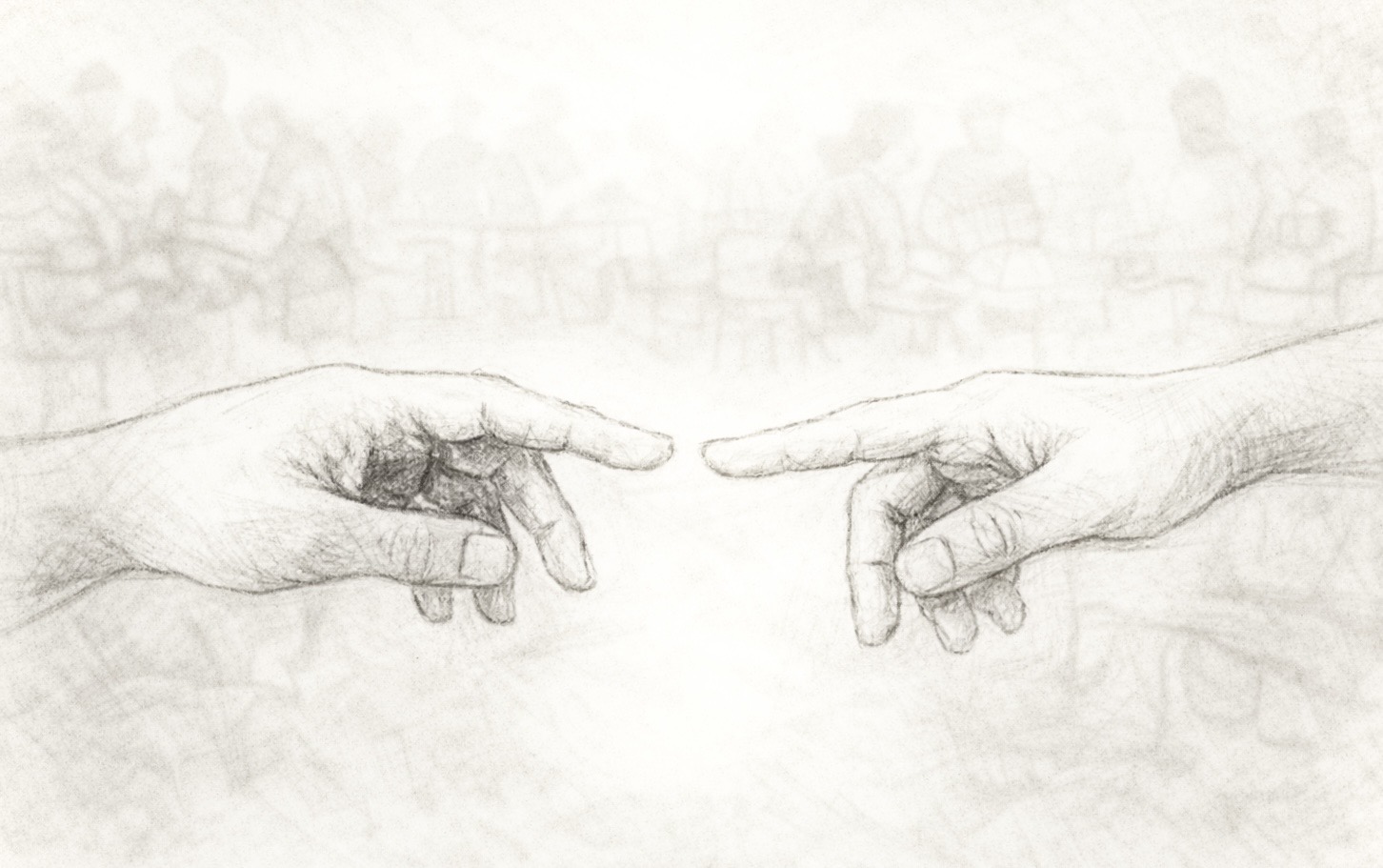 Hands connection sketch