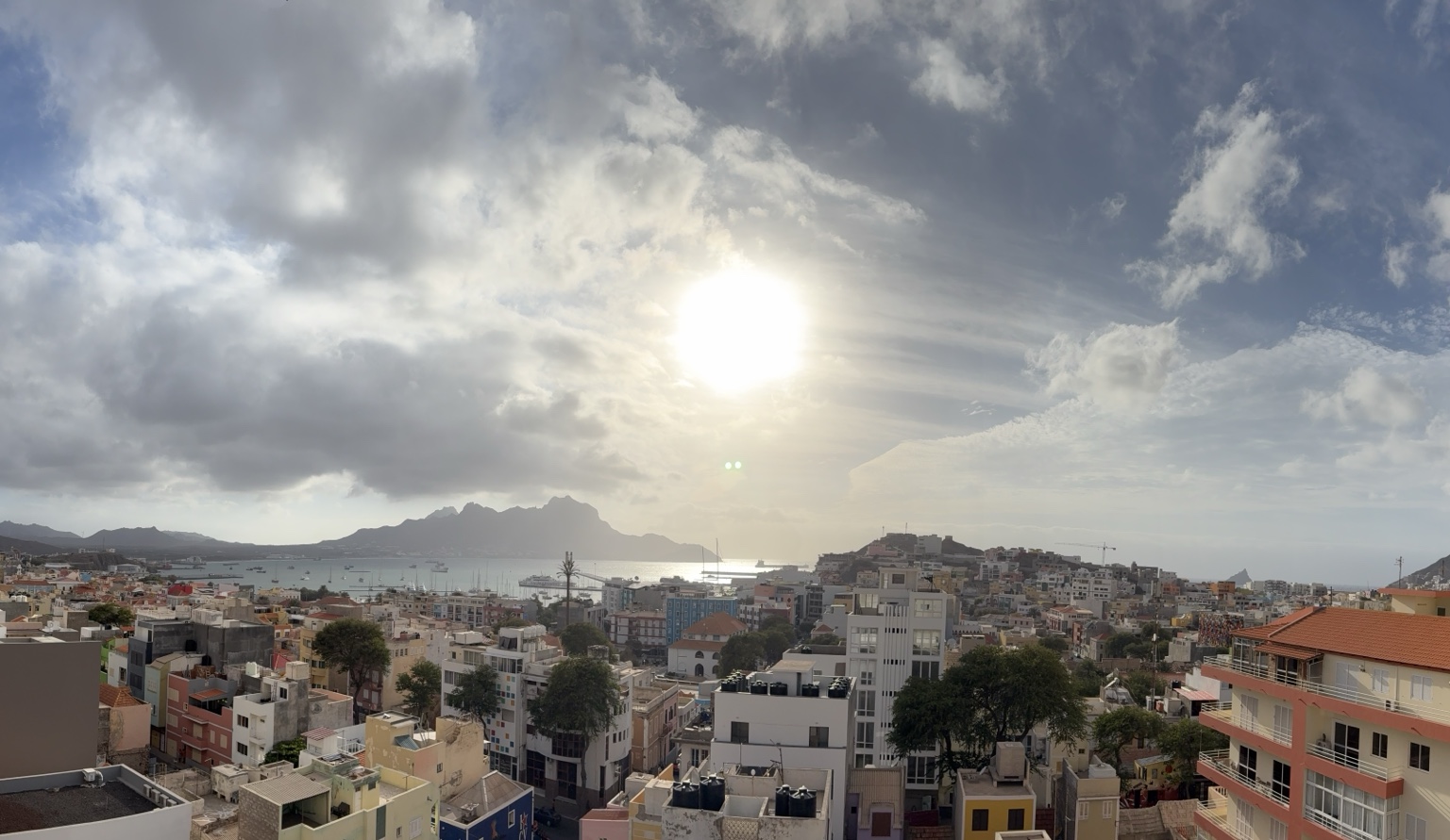 Mindelo, Cabo Verde city and bay view