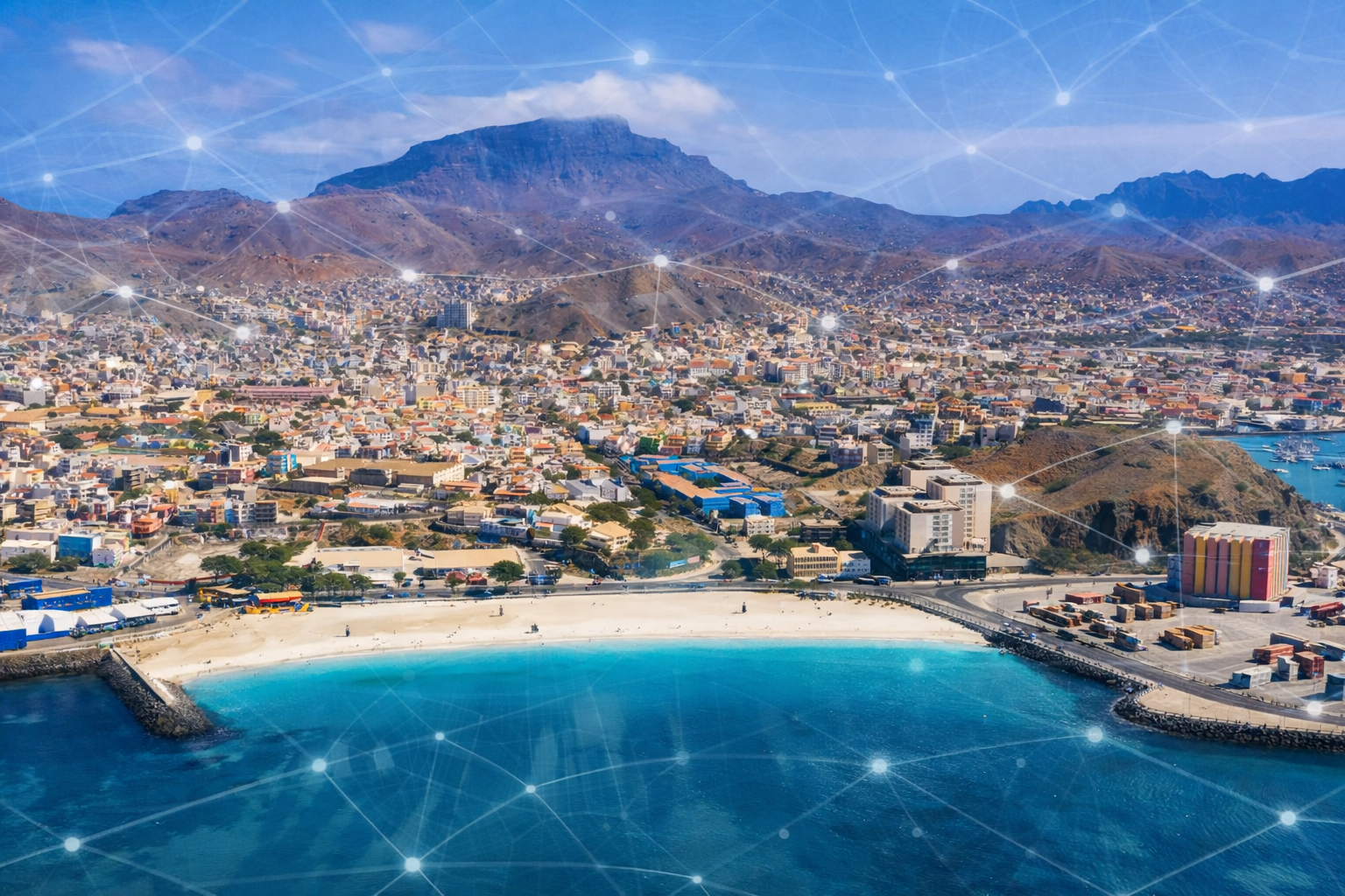 Mindelo aerial graphic