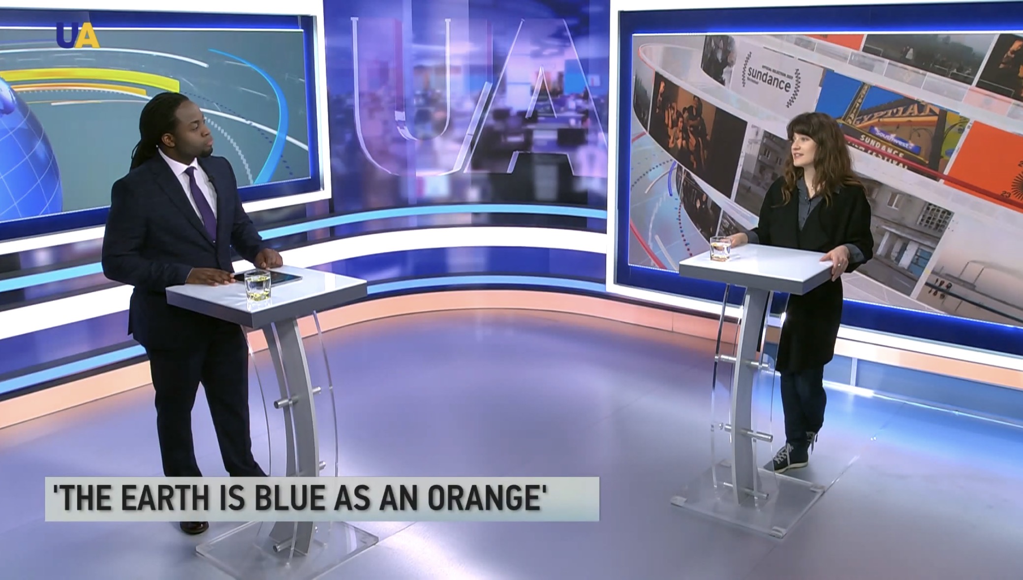 UA|TV news broadcast still